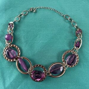 Amethyst Colored Choker Necklace